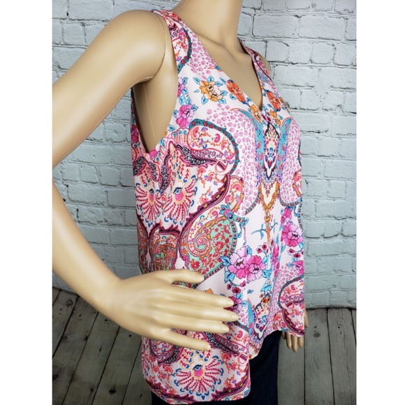Tabitha Webb Floral Paisley Sleeveless Blouse - Picture 2 of 5